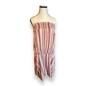Women’s 2X Dusty Pink Orange Sleeveless Halter Romper With Pockets 2XL XXL 18 20